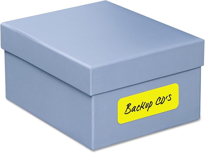 Avery Multipurpose Labels, Removable, Assorted Neon, 1 x 2.625 Inches, (6479) (Pack of 1800)