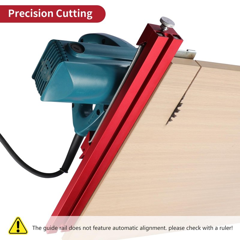 RUITOOL Adjustable Cutting Machine Base Guide for 13³⁄₈" (340mm) Saw Base, Aluminum Alloy Circular Saw Guide Rail for Precise, Straight, and Safer Cuts Ideal for Woodworking & DIY Projects