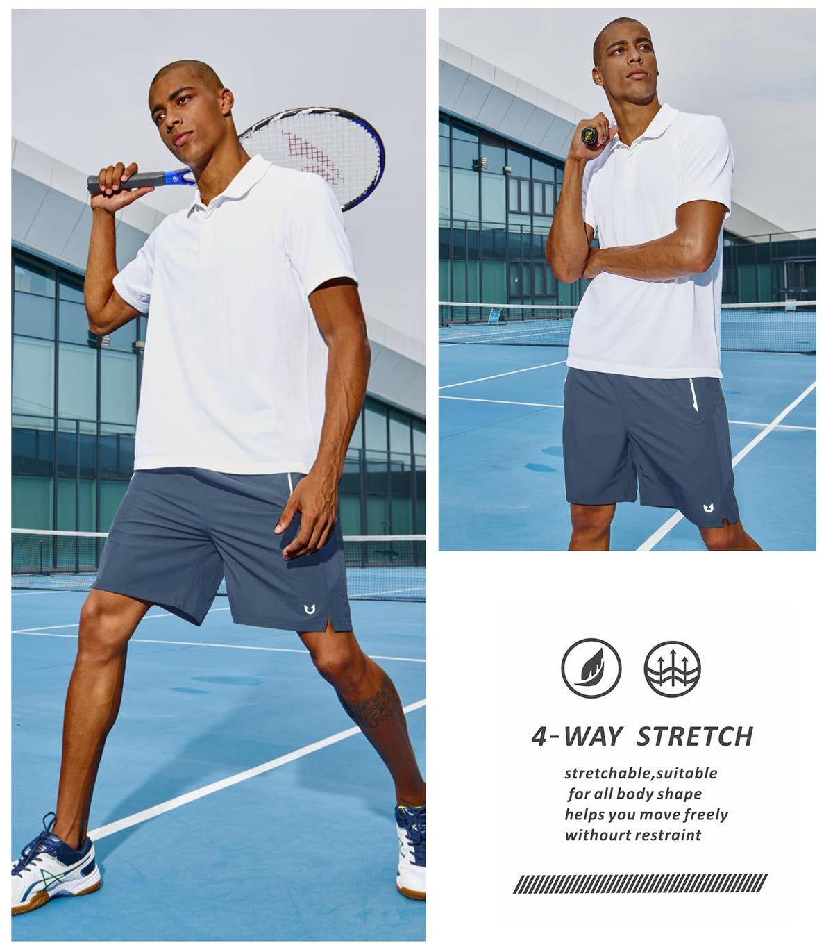 NORTHYARD Men's Running Athletic Shorts 5"/ 7"/ 9" Workout Gym Tennis