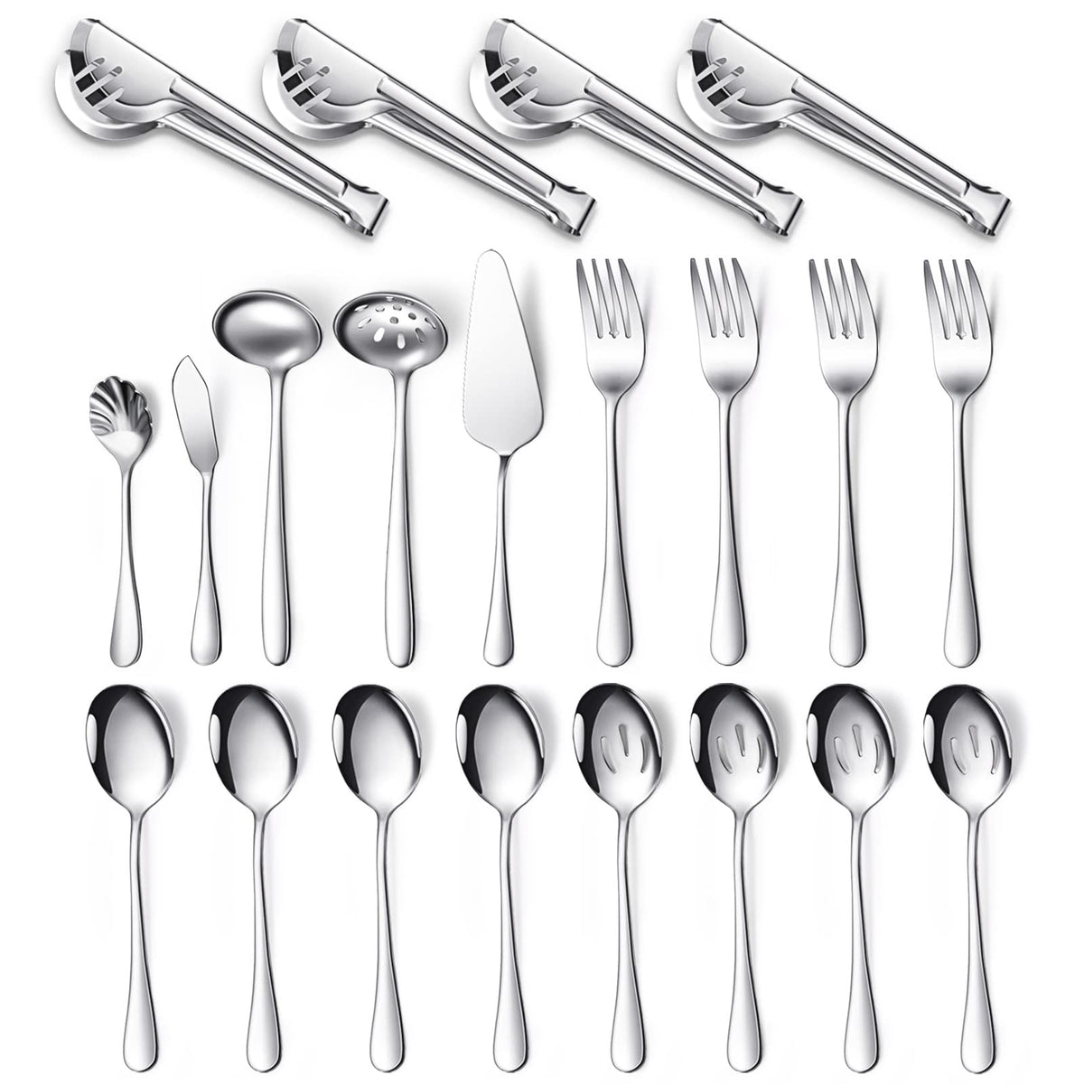 Patelai Serving Utensils Set, Black, 10 Pieces