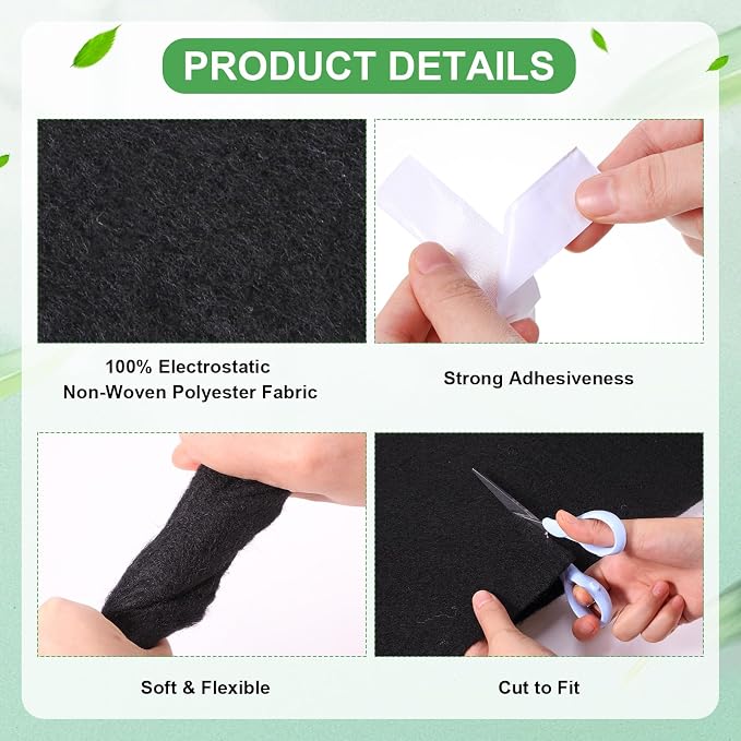 2 Rolls of Vent Filters Kit 100'' x 40'' Electrostatic Media 200" Installation