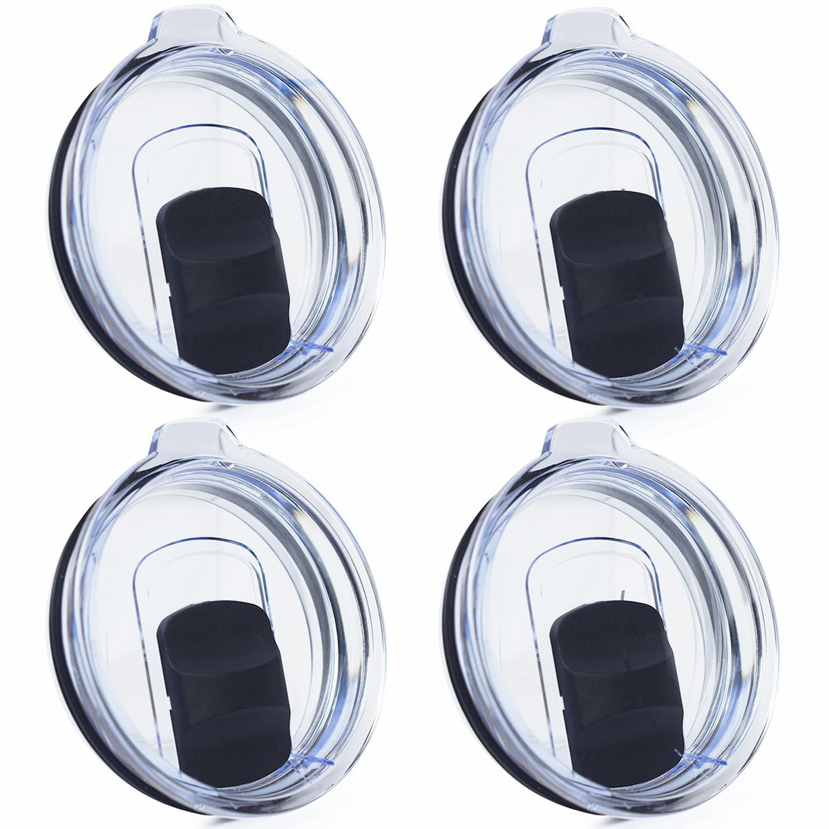 4 Pack 20 oz Tumbler Lid, Magnetic Slider Replacement Lids for YETI 20 oz Tumbler, 10/24 oz Mug and 10 oz Lowball, Spill Proof Cup Lids Covers Compatible for Ozark Trail, Old Style Rtic, BPA Free