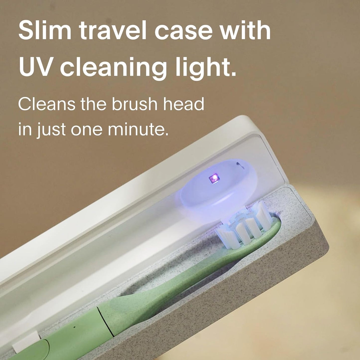 SURI 1.0 Sonic Electric Toothbrush with UV Cleaning Travel Case | 40+Day Battery | Designed in California | Electric Toothbrush for Adults | Travel Toothbrushes | Tooth Brush | Green