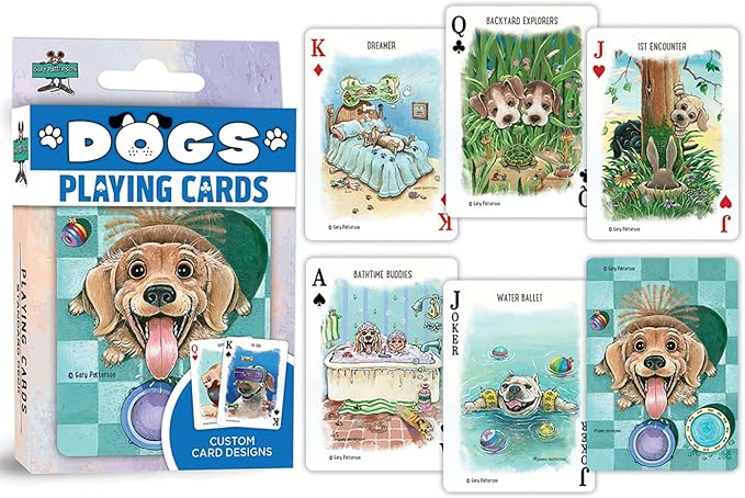 MasterPieces Officially Licensed Dogs Playing Cards - 54 Card Deck for Adults