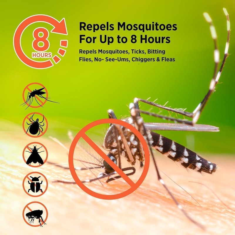 Natural Mosquito & Bug Repellent Spray: DEET-Free, Plant-Based Formula with Organic Essential Oils, Family-Friendly, Gentle on Skin, Outdoor Gear, Travel Size 4 oz (2-Pack)