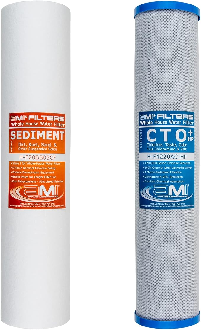 APPLIED MEMBRANES INC. Whole House Water Filter Replacement Filter Cartridge