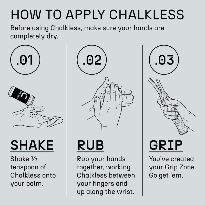Chalkless Black Grip Enhancer – Premium Liquid Chalk Alternative & Less Mess Hand Chalk for Bouldering, Baseball, Tennis, Football, Archery, Golf, and More, Non-Toxic Long-Lasting & Reliable