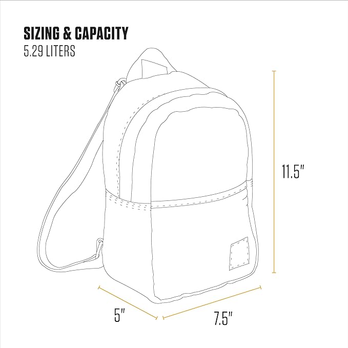 Carhartt Classic Mini Backpack, Durable, Water-Resistant Backpack with Adjustable Shoulder Straps, Carhartt Brown