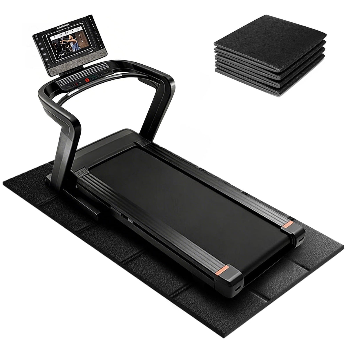 Walking Pad Mat for Carpet, Treadmill Mat for Hardwood Floors, Bike Mats Compatible with Peloton – Non-Slip Exercise Mats, Shock Absorbing & Floor Protection for Home Gym Use (84" Lx 36" W x0.24 Th)