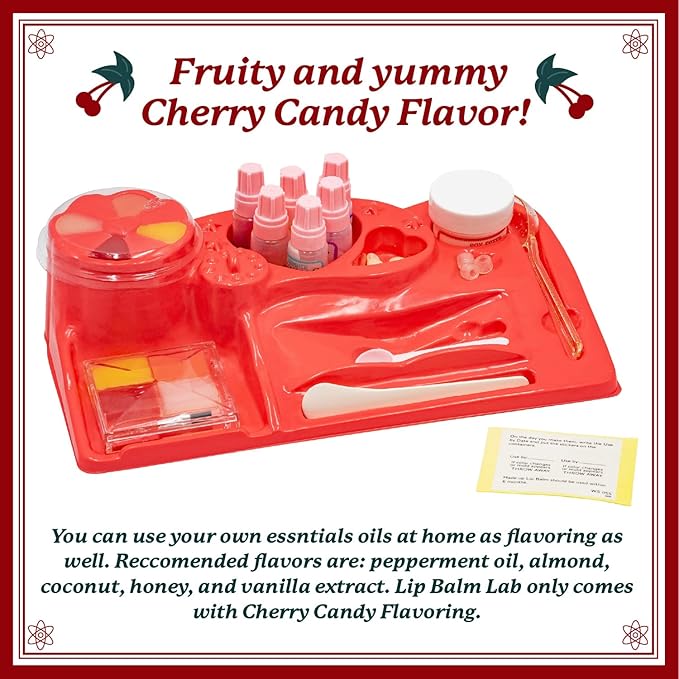 MindWare Science Academy Lip Balm Lab Kit | Includes 18pcs for DIY Lip Balms to Teach Kids & Teens Cosmetic Chemistry