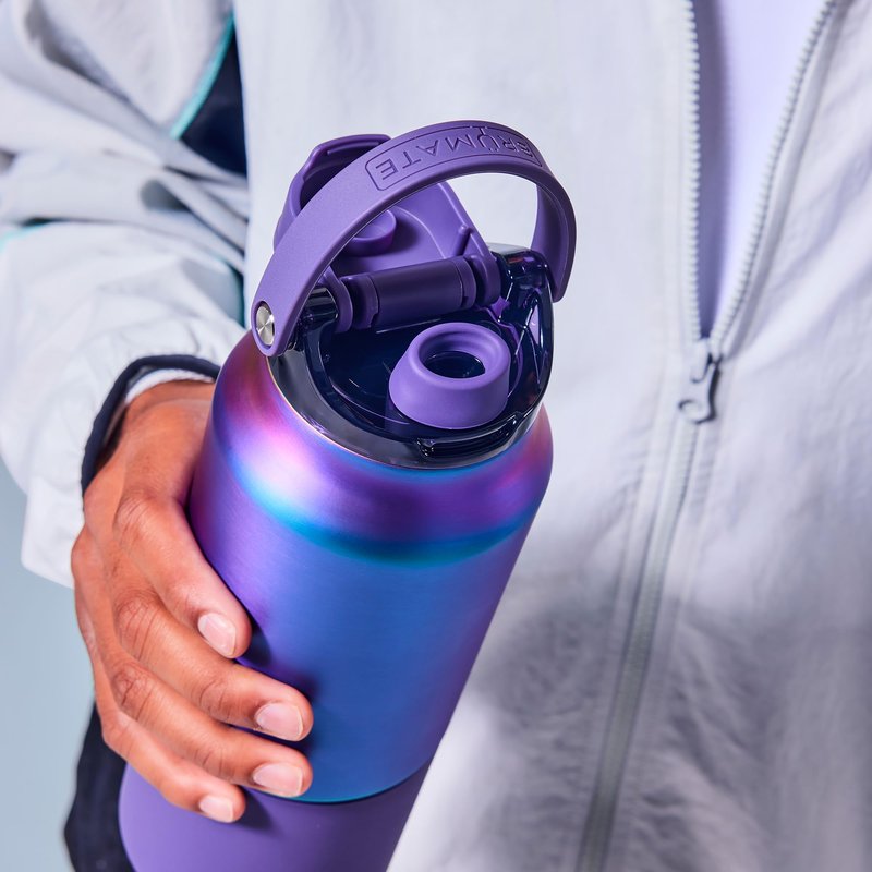 BrüMate Rise 35oz Water Bottle With 100% Leakproof Covered Silicone Straw | Insulated Stainless Steel Water Bottle With Removable Straw | Fast Flow | Soft Sip Silicone Spout | BPA-Free (Mocha)