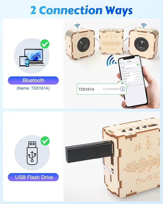 Poraxy STEM Toys for Boys Age 8-13, Build Your Own Bluetooth Speaker, Science Kits for Kids 8-12, Electronic Experiment DIY Building Projects, Gifts for Adult Teen Boy Girl 9 10 11 13 14 15 16