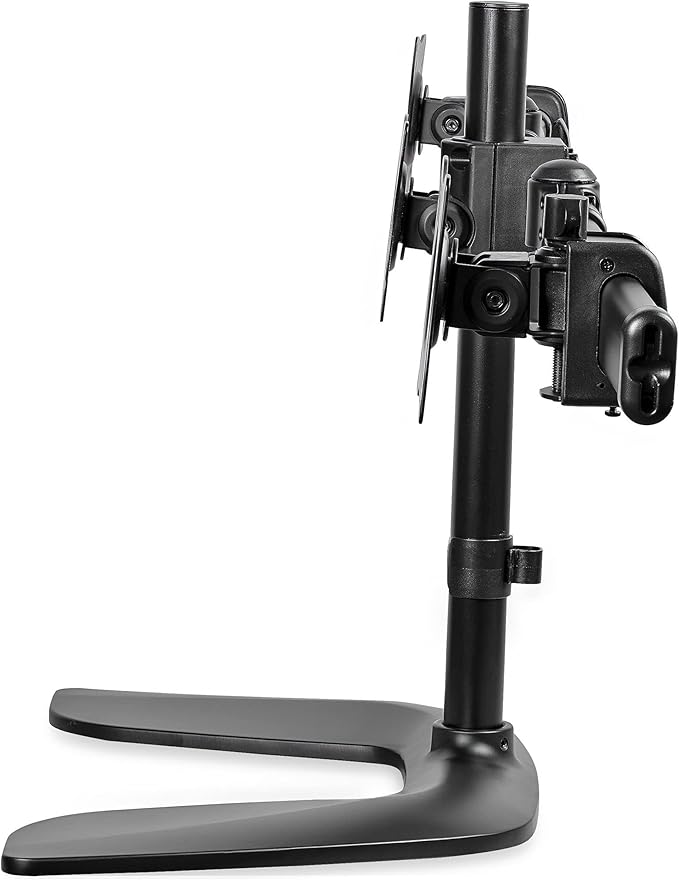 StarTech.com Triple Monitor Stand - Articulating - For Monitors 13” to 27” Adjustable VESA Computer Monitor Stand for 3 Monitor Setup - Steel - Black (ARMBARTRIO2)