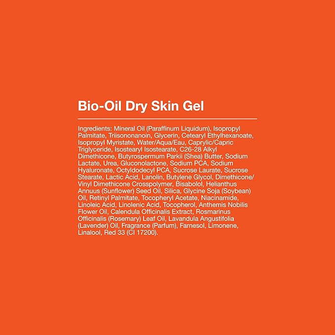 Bio-Oil Dry Skin Gel, Face and Body Moisturizer, Fast Absorbing Hydration, with Soothing Emollients and Vitamin B3, Non-Comedogenic, 1.7 Oz