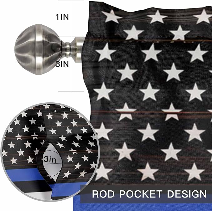 American Flag Valances for Windows, 1 Panel
