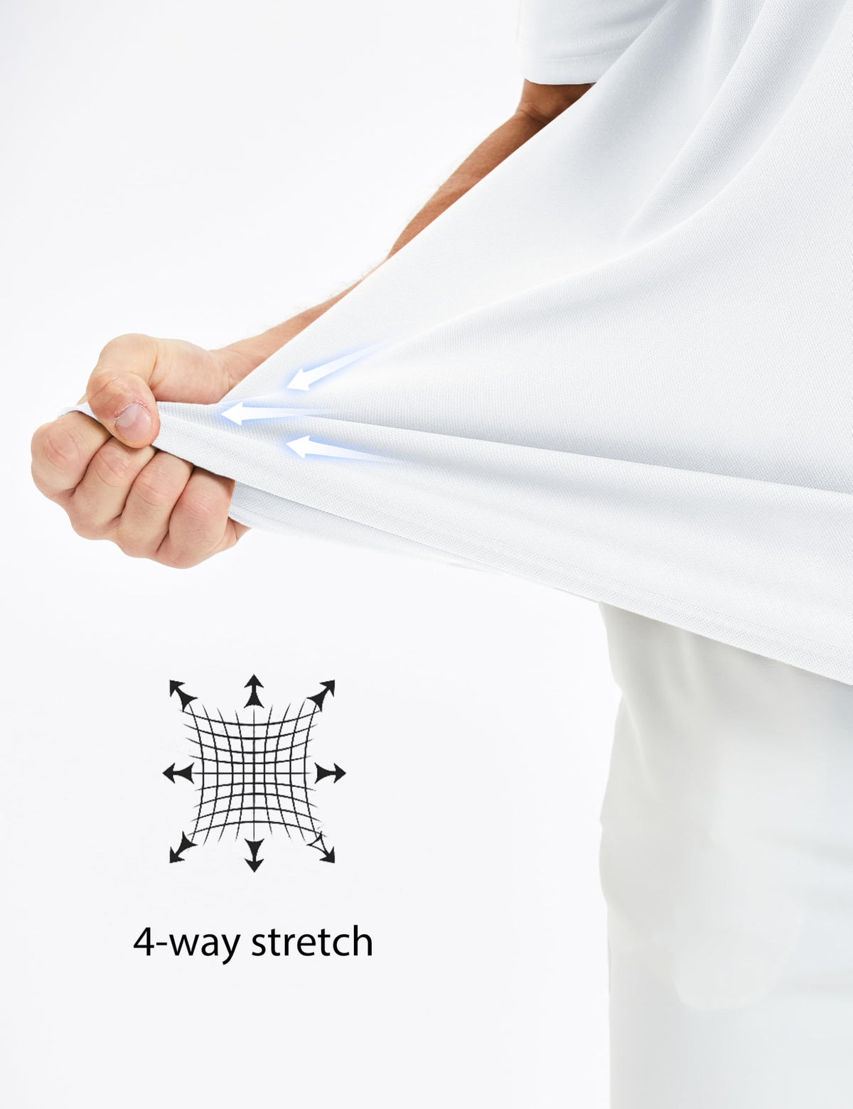 MAGCOMSEN Men's Polo Shirts Short Sleeve Golf Quick Dry Collared Moisture Wicking Athletic Performance Polos White XL