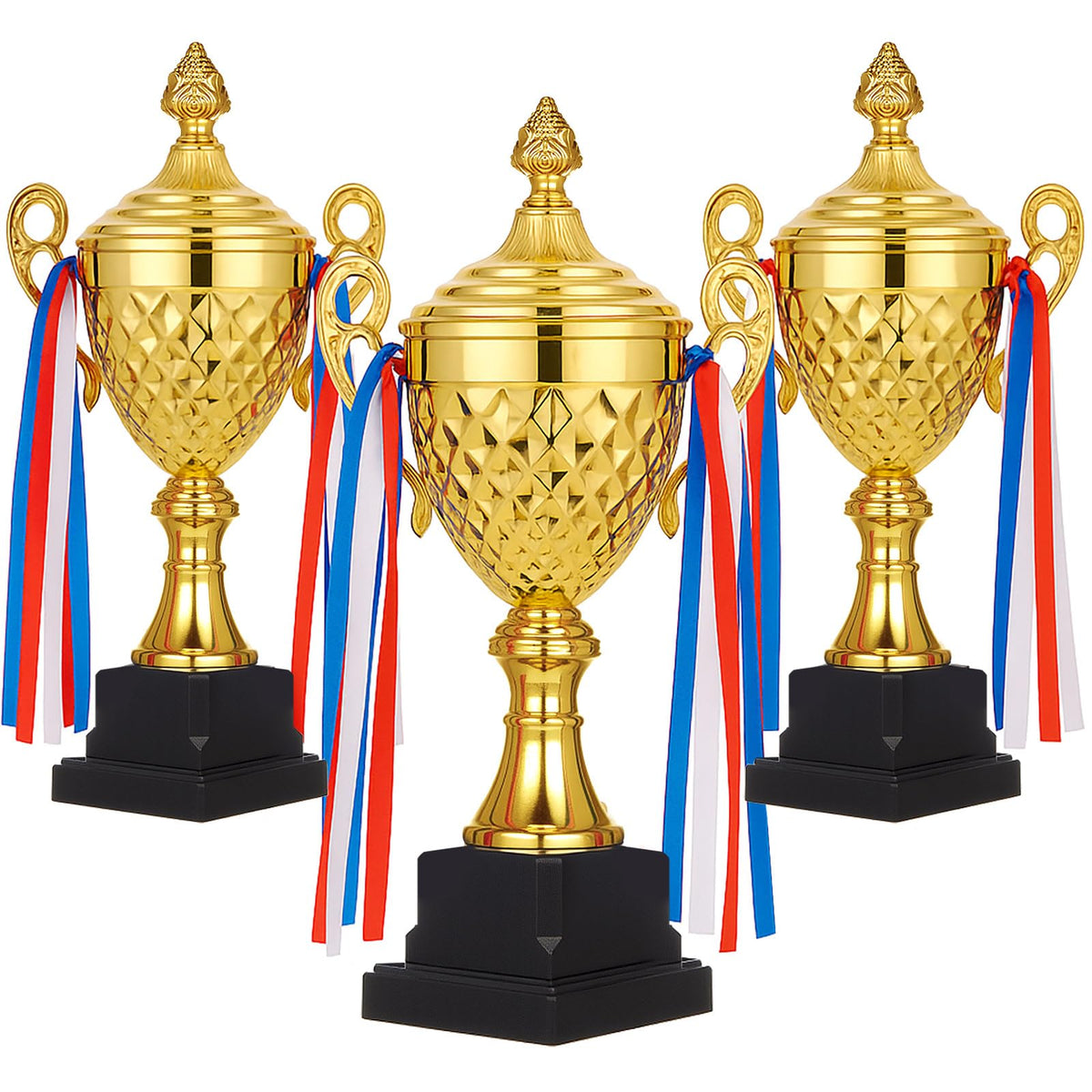 Liliaafar Large Trophy Cup Bulk Gold Trophy Award for Sports Cup Championships Basketball Competitions Tournaments Ceremony Celebration Party Gift(3 Pcs,16 x 7.9 Inch)