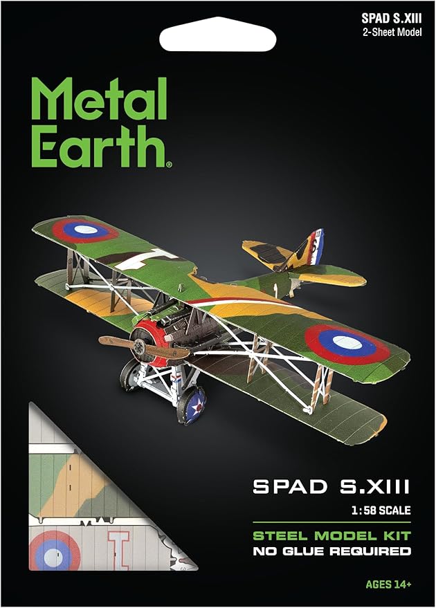 Metal Earth SPAD S.XIII 3D Biplane Metal Model Kit Fascinations
