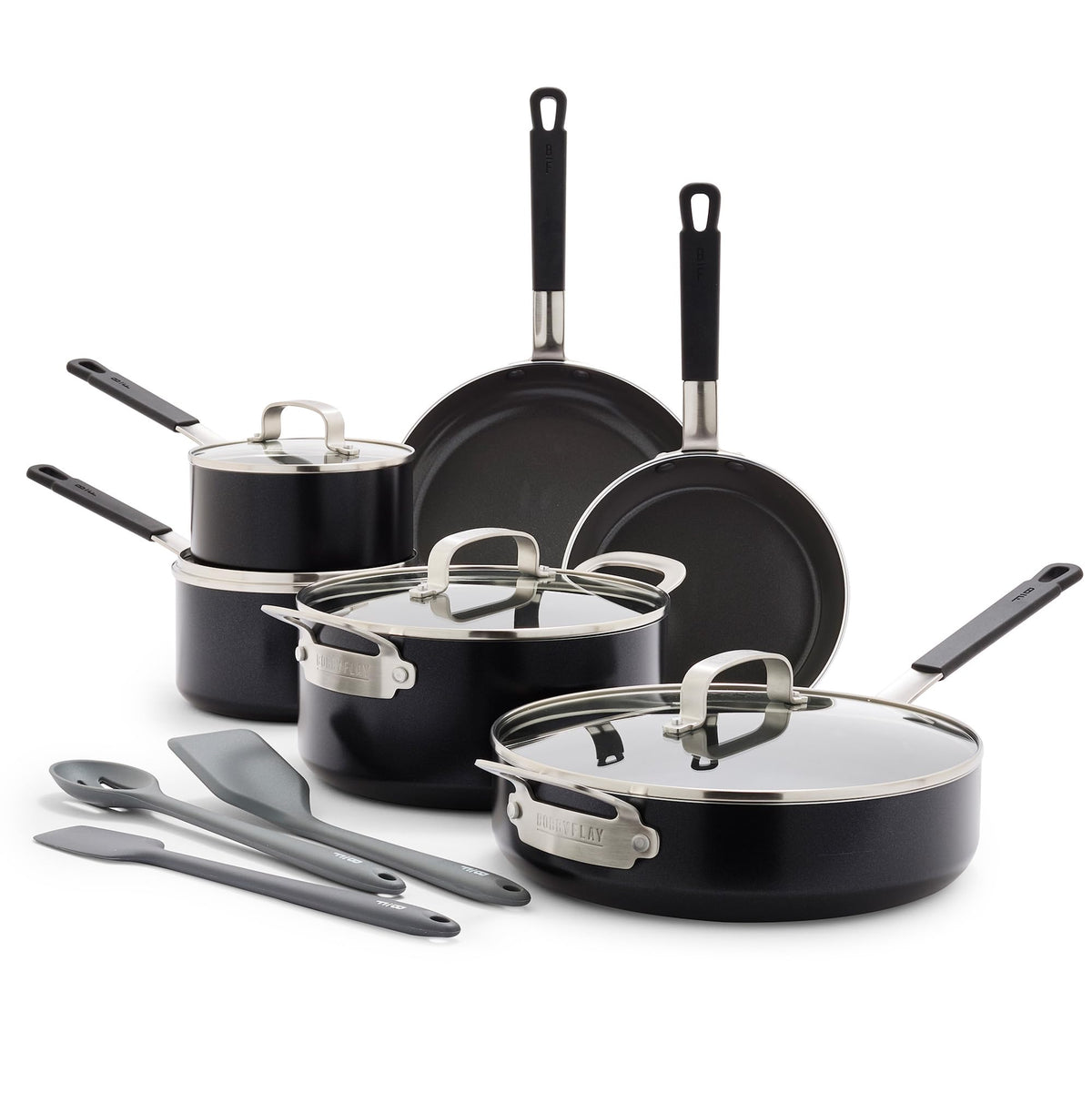 GreenPan x Bobby Flay 13 Piece Ceramic Nonstick Cookware Set, Cream White