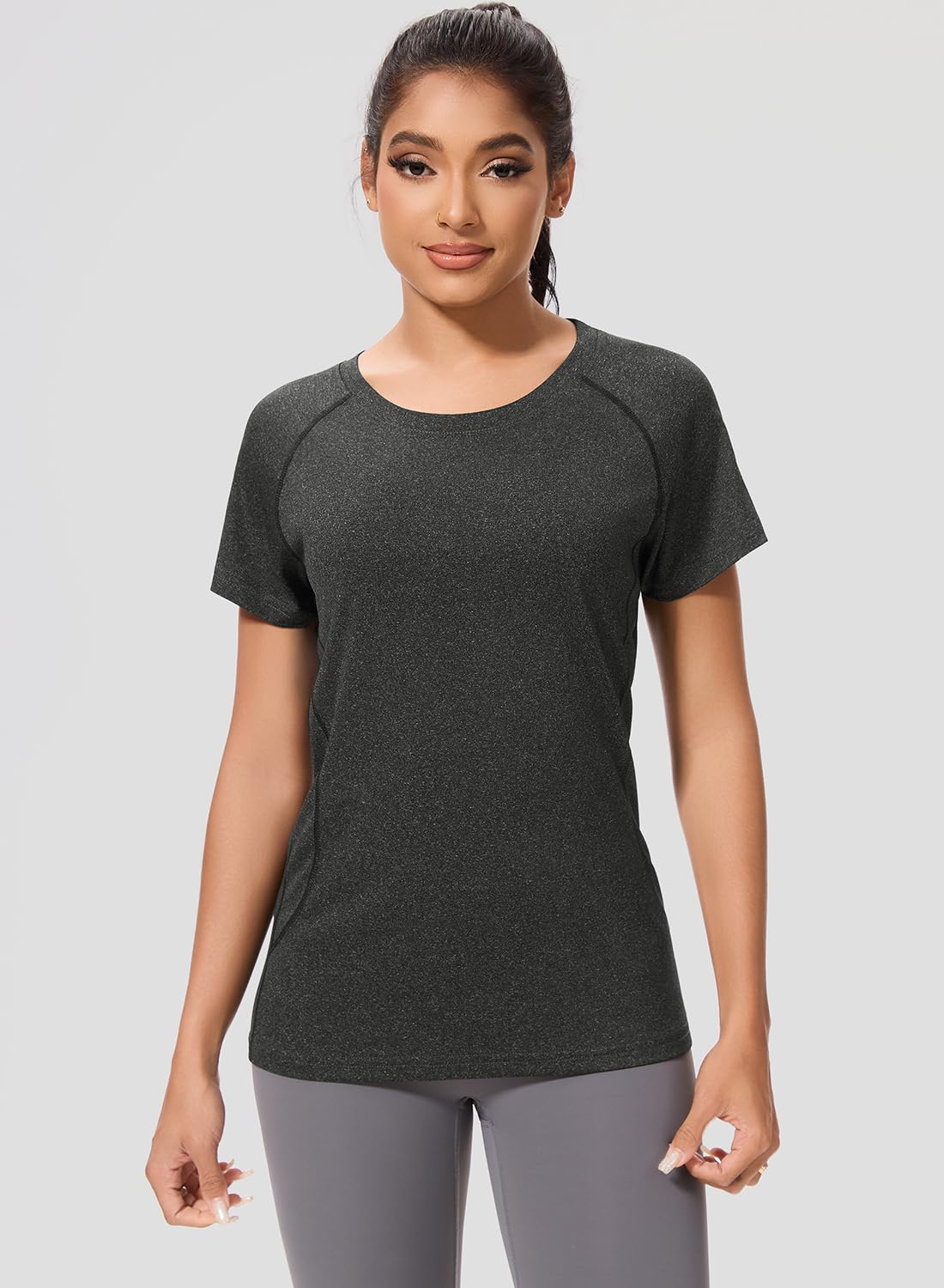 Cosy Pyro 4-Pack Women's Workout Tops Short Sleeve Black/Gray/Navy/Rose XL