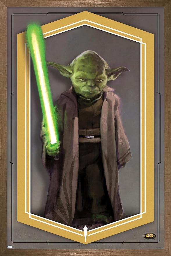 Trends International Star Wars: The High Republic - Yoda Wall Poster, 22.375" x 34", Bronze Framed Version