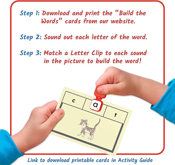 hand2mind Learn My Letters and Numbers Fine Motor Clips Bundle - Alphabet and Math Activities for Toddlers
