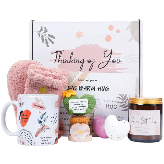 Get-Well Soon Gift Baskets for Women - Care Packge After Surgery Recovery - Self Care Gifts Thinking of You Gifts Feel Better Gift for Sick Friends