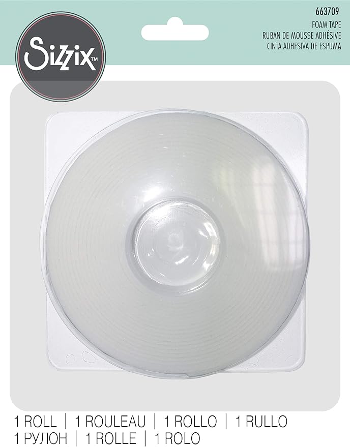 Sizzix, White, Foam Tape, 1 Roll, One Size (Pack of 2)