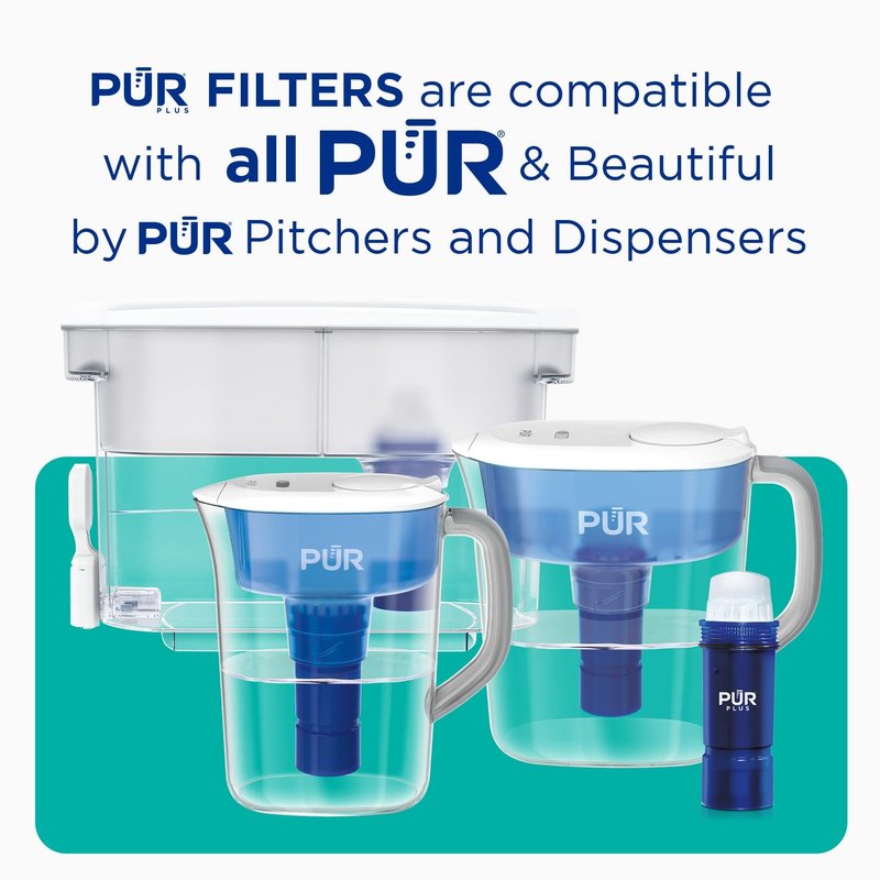 PUR Plus Water Filter Replacement for Pitchers & Dispensers, 6-Month Supply, Blue (PPF951K3), 3 Count (Pack of 4)