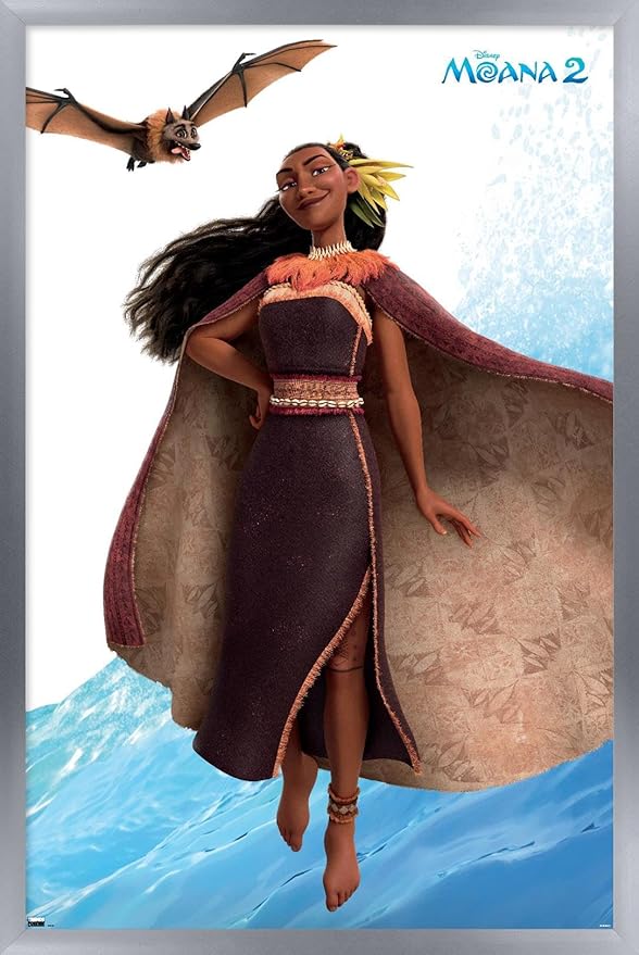 Trends International Disney Moana 2 - Matangi Wall Poster, 22.4L x 14.7W, Silver Framed Version