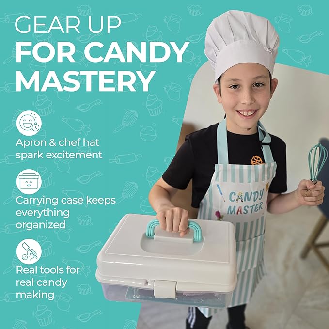 Tovla Jr Ultimate Real Candy Science Lab for Kids | Hands on STEM Experiment Kit with Real Candy Making Tools and Step by Step Visual Guides | Ages 6 to 12 | Gummies, Chocolates and More
