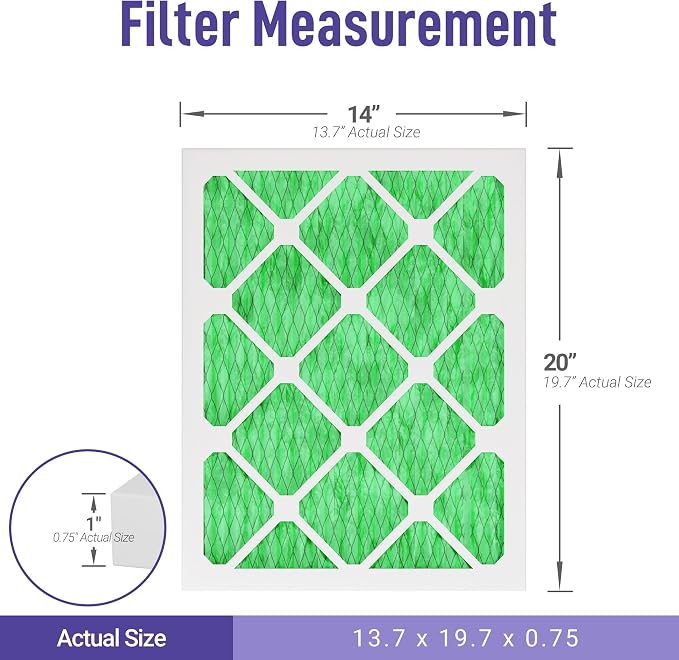 Maycold 14x20x1 MERV 13 Furnace Air Filter, High-Performance HVAC AC Filters