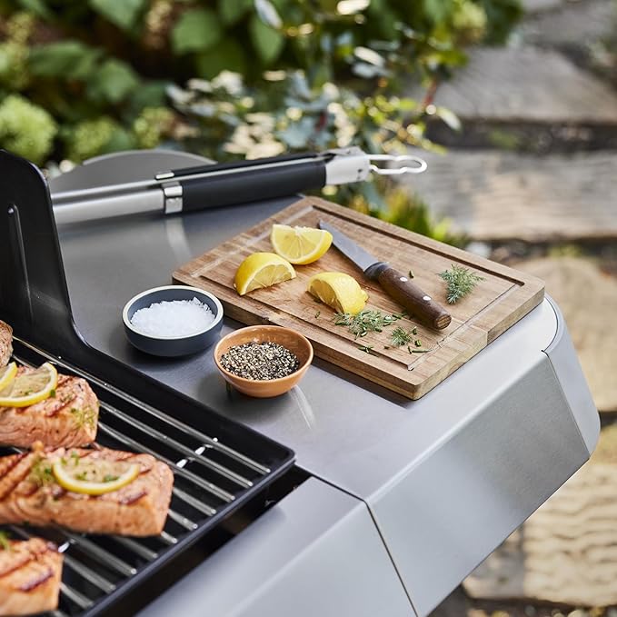 Weber Genesis S-415 Natural Gas Grill for Outdoor Grilling, 4 Burners, Stainless Steel