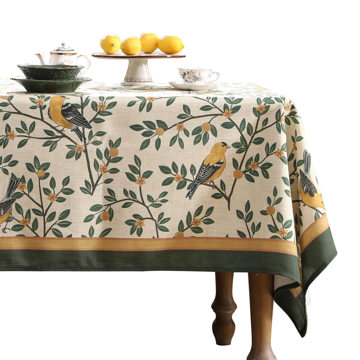 patdrea Vintage French Linen Tablecloth,Rectangular,79"x55"-Istana A