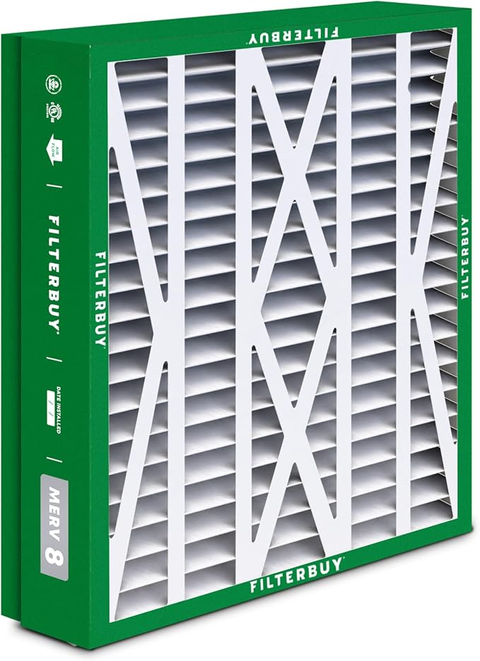 Filterbuy 21x23.5x5 Air Filter MERV 8 Essential Dust & Allergy Defense