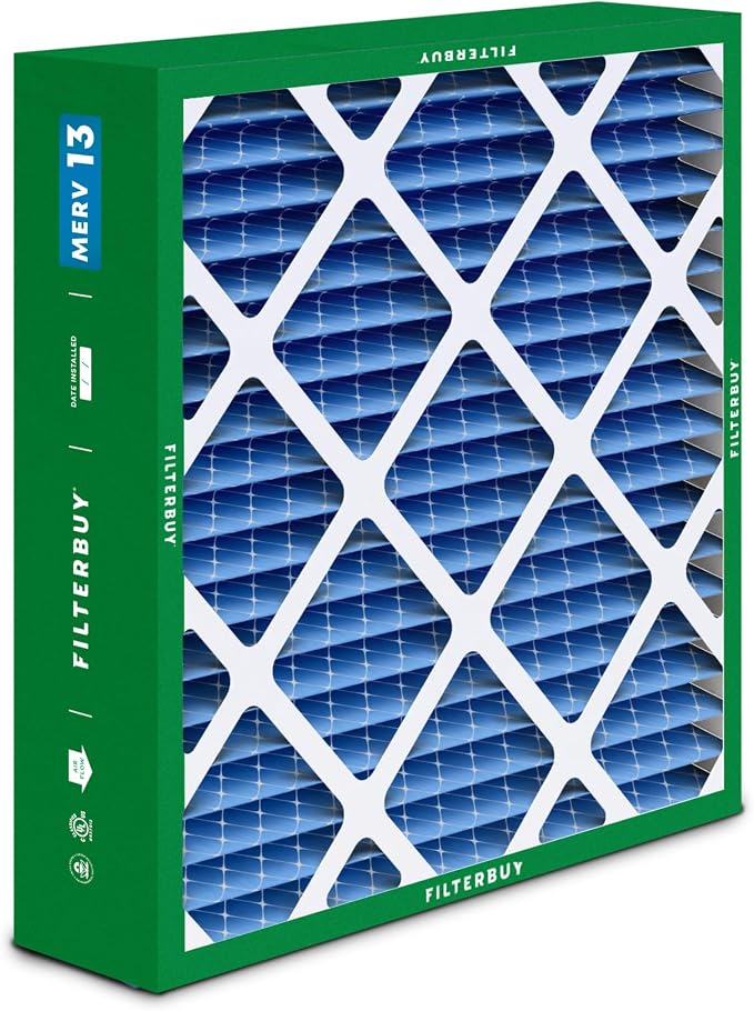 Filterbuy 20x21x5 Air Filter MERV 13 Optimal Smoke & Allergy Defense,