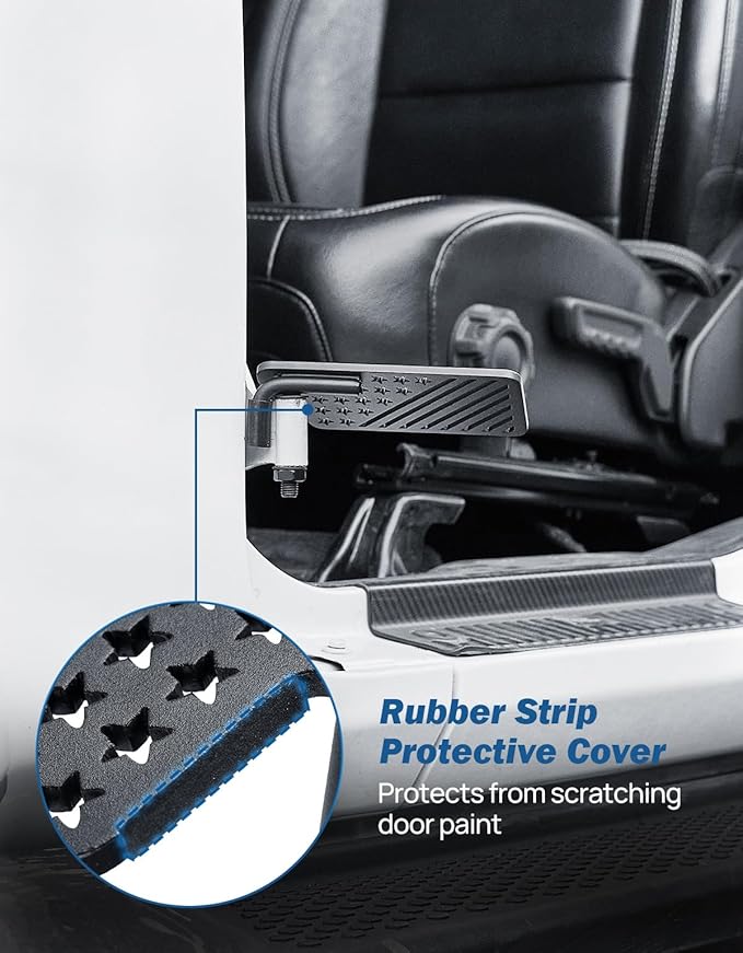JOYTUTUS Wrangler Foot Pegs Doors Off Compatible with 2007-2026 Wrangler JK JL & Gladiator JT, Door Hinge Foot Pegs Foot Rest Pedals, US Flag Pattern