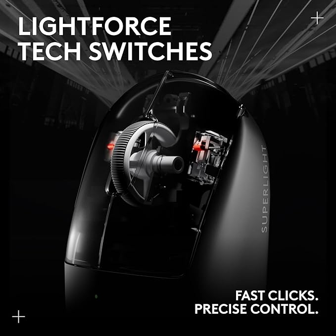 Logitech G PRO X Superlight 2 SE Wireless Gaming Mouse, 60 g pro-Grade Mouse with 5 programmable Buttons, 44K DPI Sensor, 888+ IPS, 1 kHz Report Rate, USB-C Charging for PC/Mac - Black