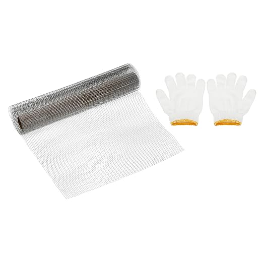 PATIKIL 40" L x 10" W Woven Wire Mesh, 10 Mesh 304 Stainless Steel Air Vent