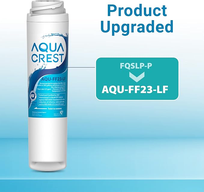 AQUA CREST FQSLF, FQSVF Under Sink Water Filter, Replacement