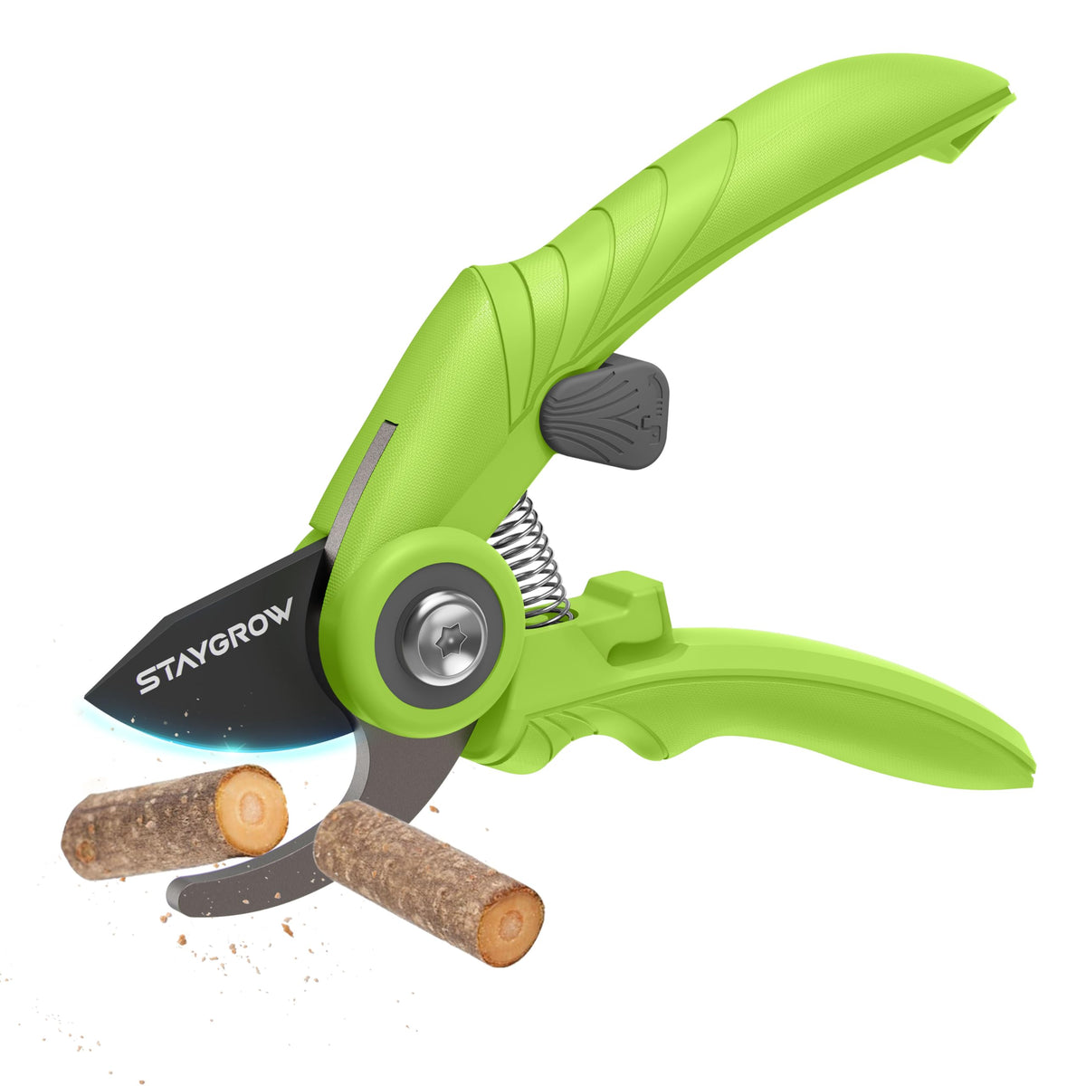 STAYGROW Garden Shears 6.9" Pruning Shears for Gardening Orange