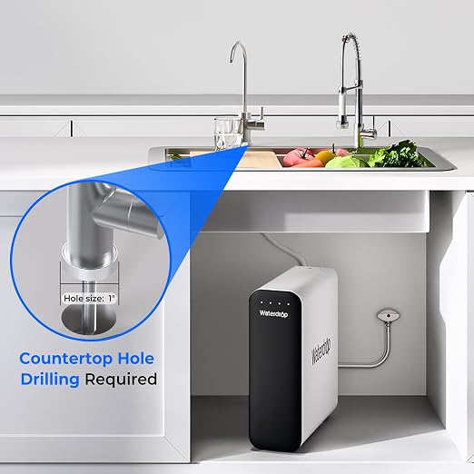 Waterdrop TSU 0.01 Micron Ultra Filtration Under Sink Water Filter System