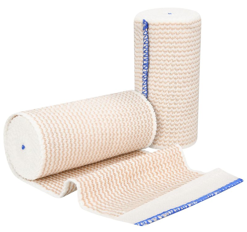 2 Pack 4" Premium Elastic Bandage Wrap, Reusable Hook and Loop Compression Wrap Bandage for Knees, Ankles, Wrists, Legs, Body