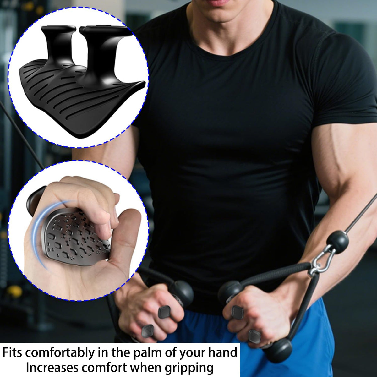 Monattrod Upgraded Weight Lifting Grips for Women & Men - Extra Large & Thick Non-Slip Gym Grips, Ergonomic Workout Gloves for Pull-Ups, Dumbbell Exercises (Black)
