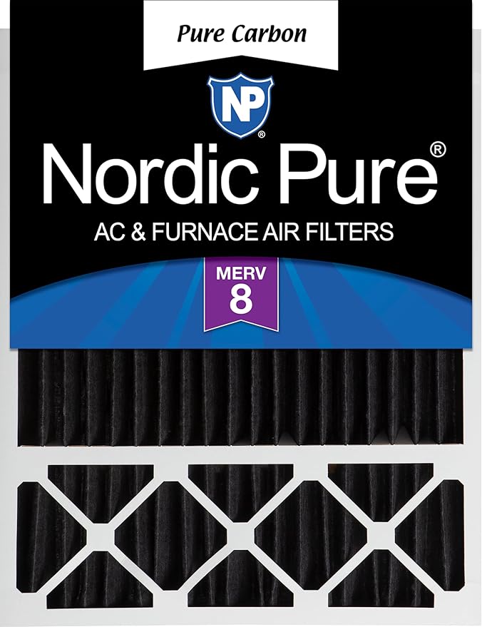 Nordic Pure 20x25x5 Honeywell/Lennox Replacement Odor Reduction Merv 8 Filter 1