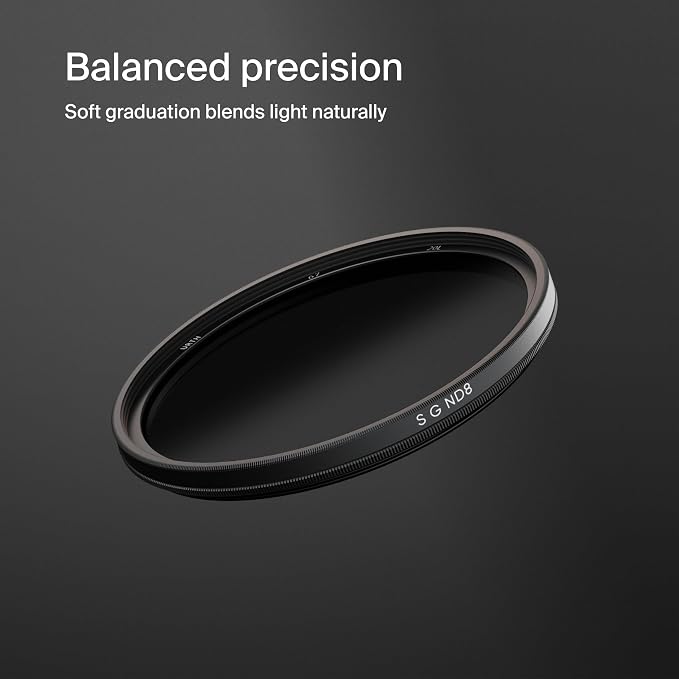Urth 58mm Soft Graduated ND8 Lens Filter — 3-Stop, Ultra-Slim 20-Layer