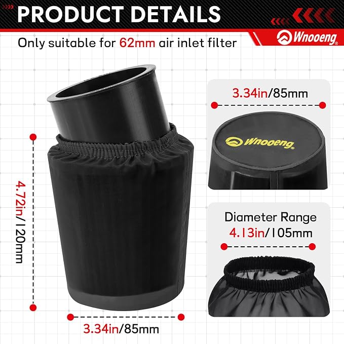 62mm Mini Bike Air Filter Cover