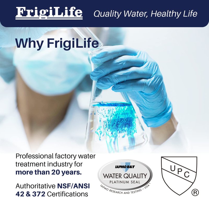 FrigiLife Refrigerator Water Filter Compatible with Frigidaire EPTWFU01, EWF02, Pure Source Ultra II, PureSource Ultra 2, GP006, SCWFTCTO, EPTWFUO1, TH-01, JO22, BO022, MR022, DE022, 1007, 1PACK
