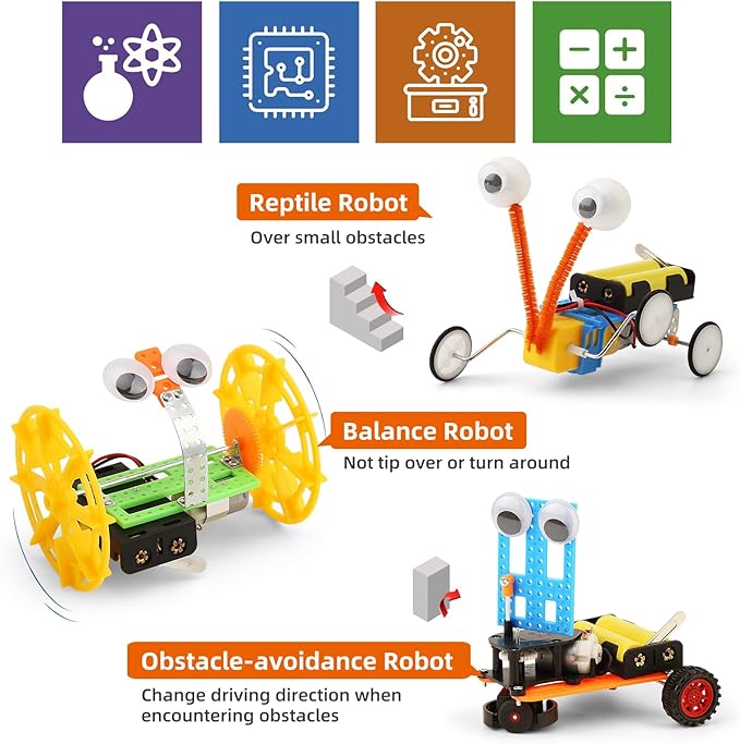 STEM Robotics Kits for Kids Science Kits Ages 8-10 8-12, Build A Engineering Robot Building Toys Science Experiments Projects, STEM Toys Activities for Boys Girls Age 8-12