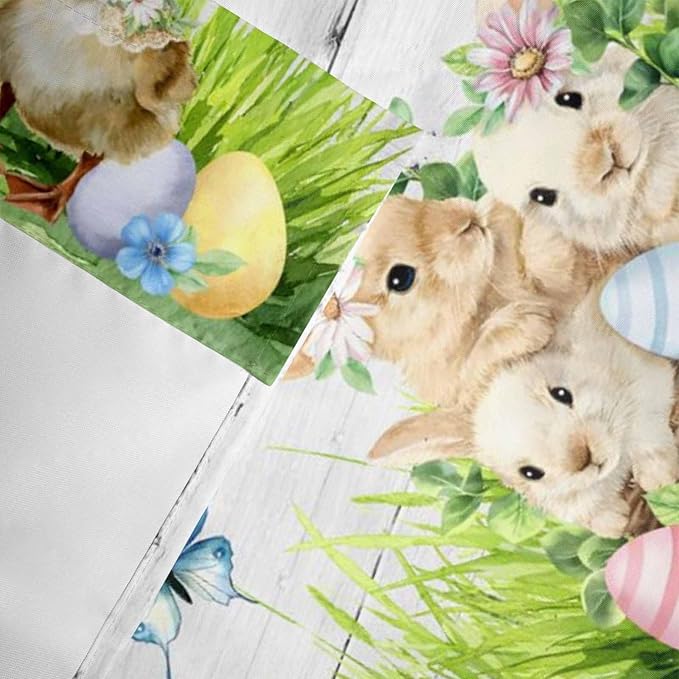 Easter Curtain Valances for Windows, Kitchen Valance Window Treatment, Spring
